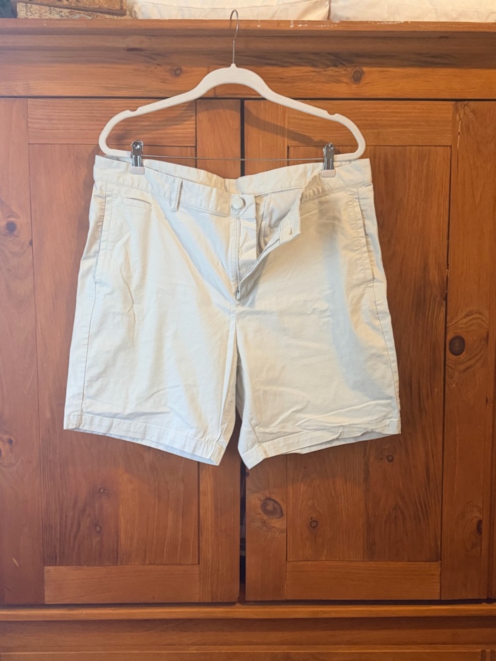 adidas Men's Flat Front Shorts - Off-White